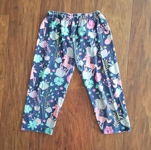 Stretch Pants Unicorn Patterned Blue Floral {Girl 7/8}